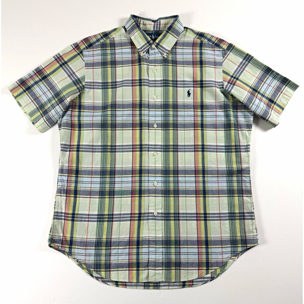 Polo Ralph Lauren Boys L 14-16 Classic Fit Plaid Short Sleeve Shirt